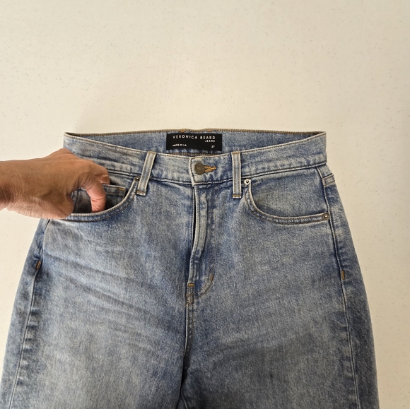 Veronica Beard Joey Straight Leg Jean in‎ Silverwood Size 27 Raw Hemline - Picture 7 of 11